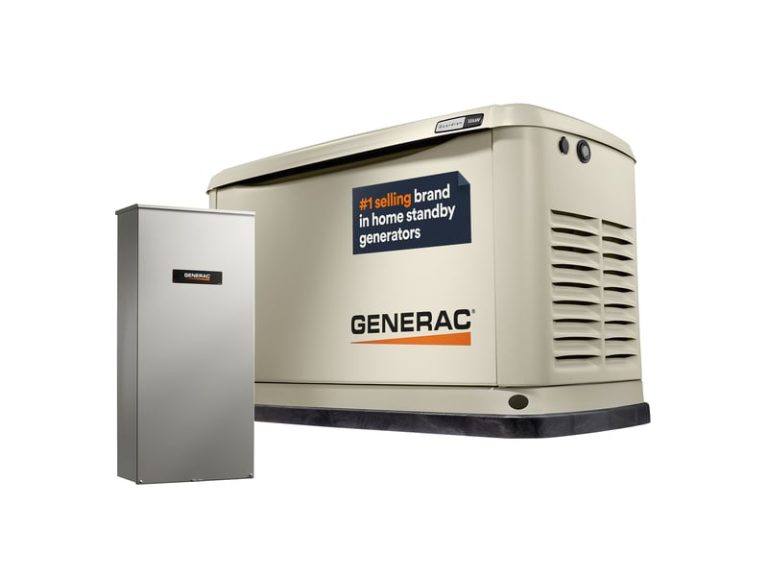 Generac Guardian 18kW home standby generator with whole house transfer switch.